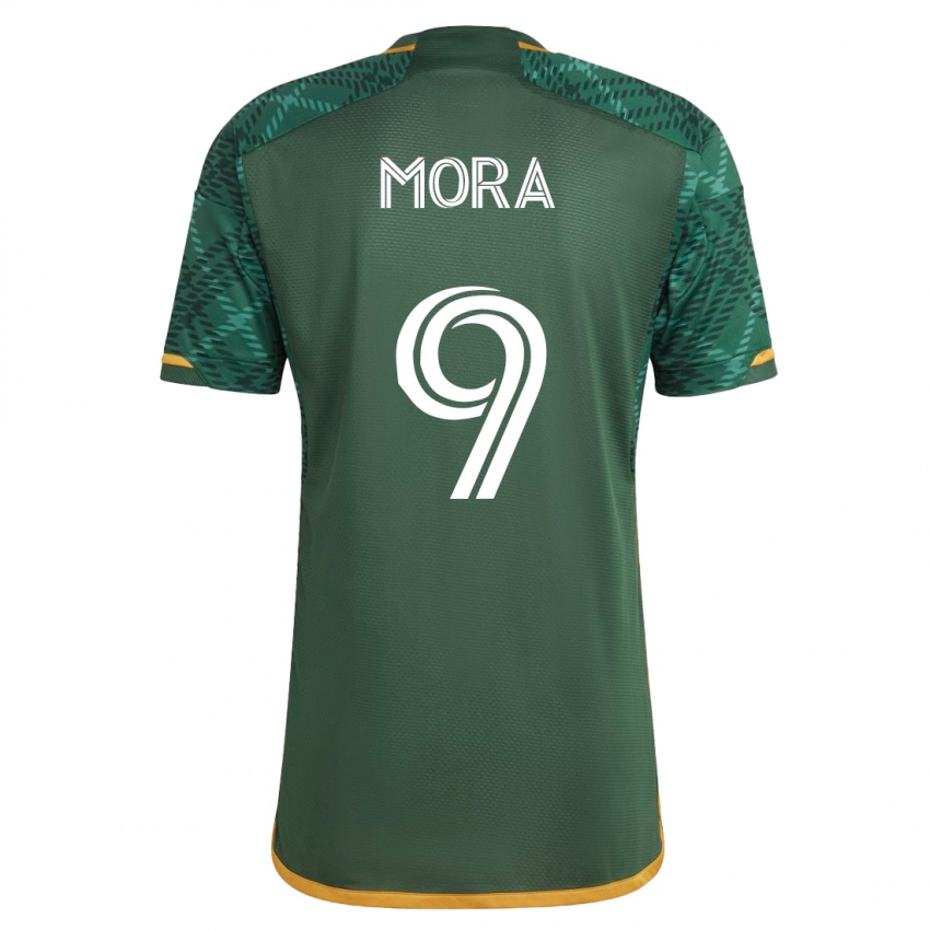 Męski Felipe Mora #9 Zielony Domowa Koszulka 2023/24 Koszulki Klubowe