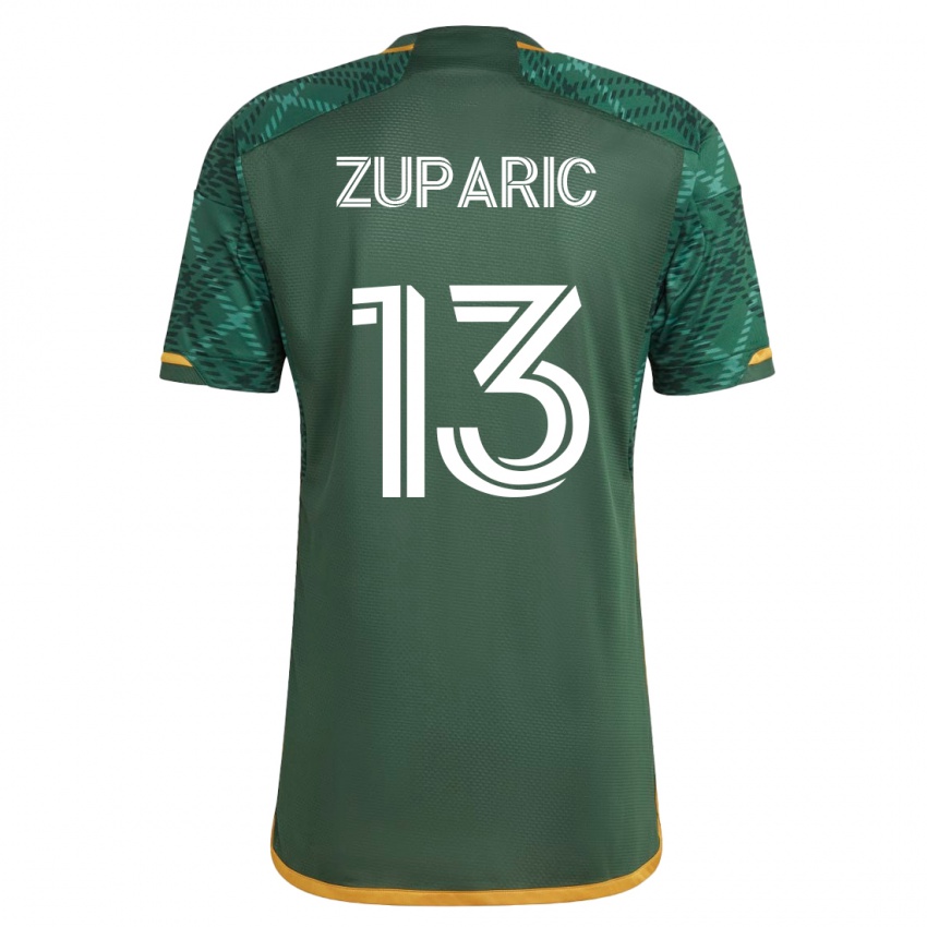 Męski Dario Zuparic #13 Zielony Domowa Koszulka 2023/24 Koszulki Klubowe
