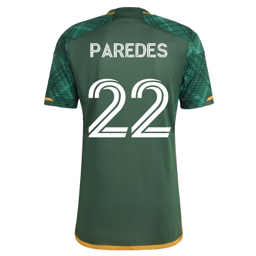 Męski Cristhian Paredes #22 Zielony Domowa Koszulka 2023/24 Koszulki Klubowe
