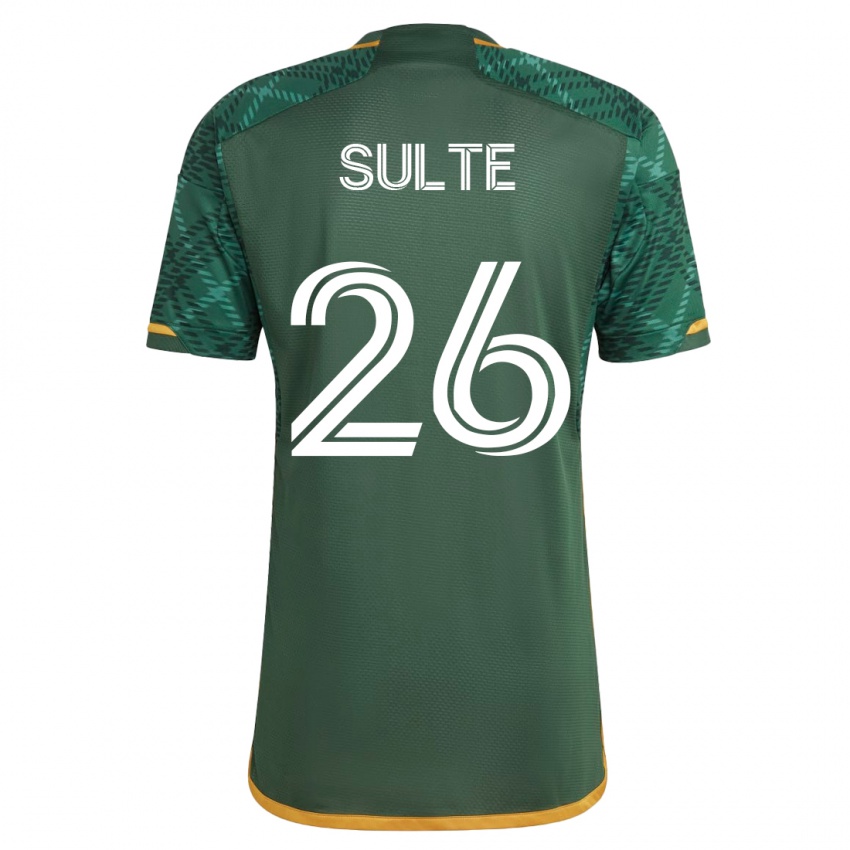 Męski Hunter Sulte #26 Zielony Domowa Koszulka 2023/24 Koszulki Klubowe