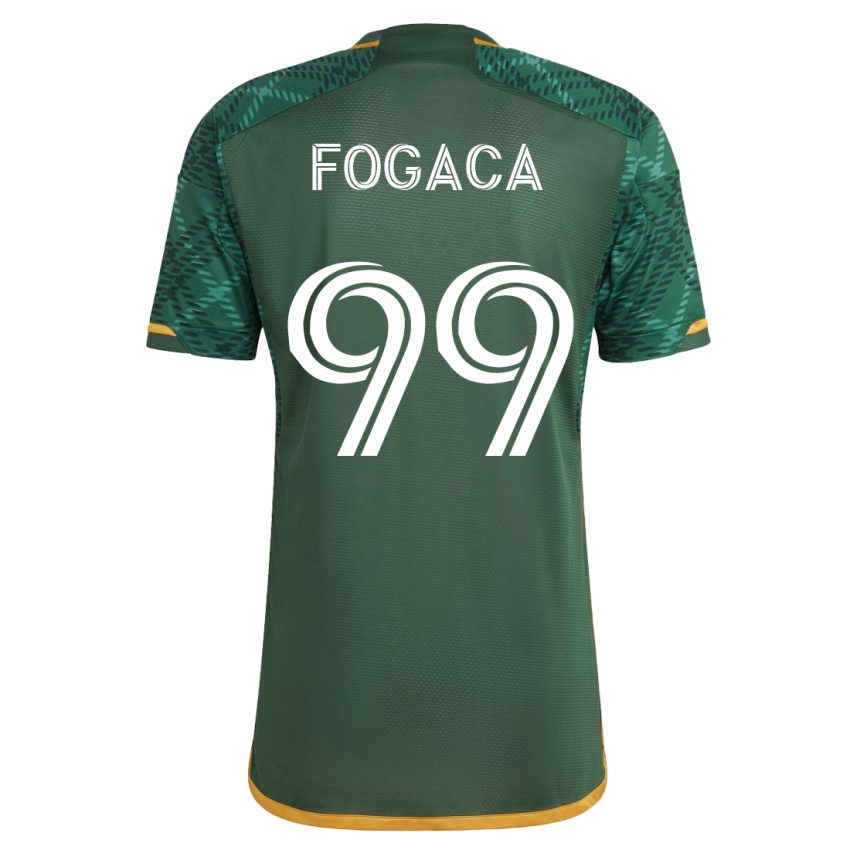 Męski Nathan Fogaça #99 Zielony Domowa Koszulka 2023/24 Koszulki Klubowe