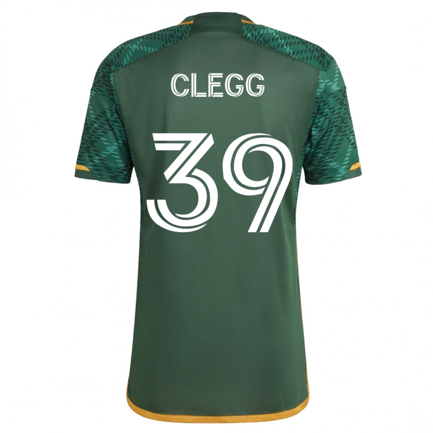 Męski Tyler Clegg #39 Zielony Domowa Koszulka 2023/24 Koszulki Klubowe