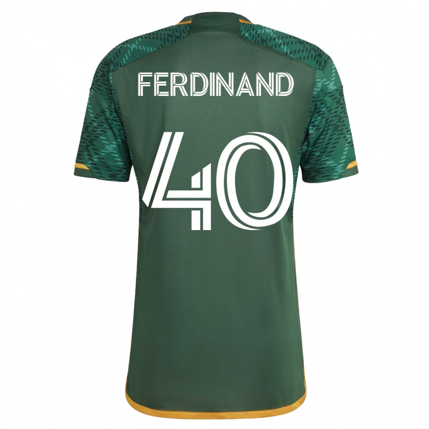 Męski Keesean Ferdinand #40 Zielony Domowa Koszulka 2023/24 Koszulki Klubowe
