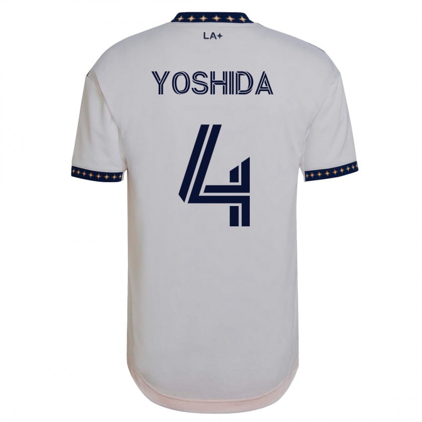 Męski Maya Yoshida #4 Biały Domowa Koszulka 2023/24 Koszulki Klubowe