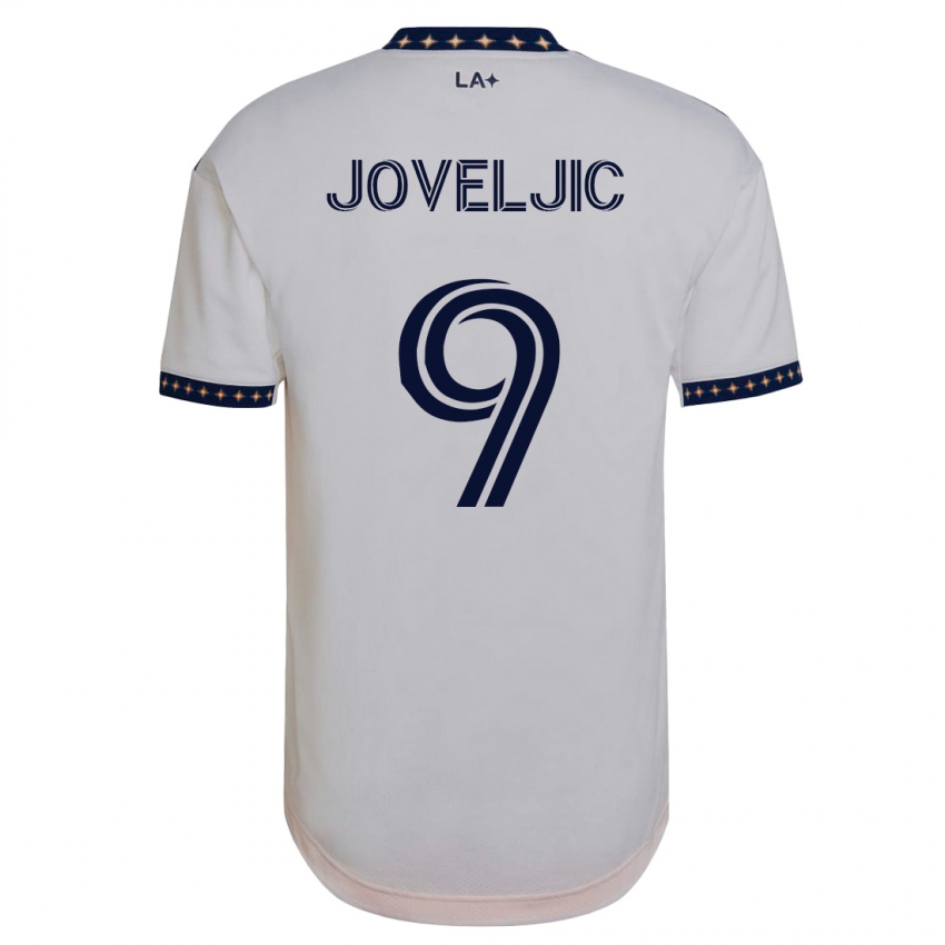 Męski Dejan Joveljic #9 Biały Domowa Koszulka 2023/24 Koszulki Klubowe