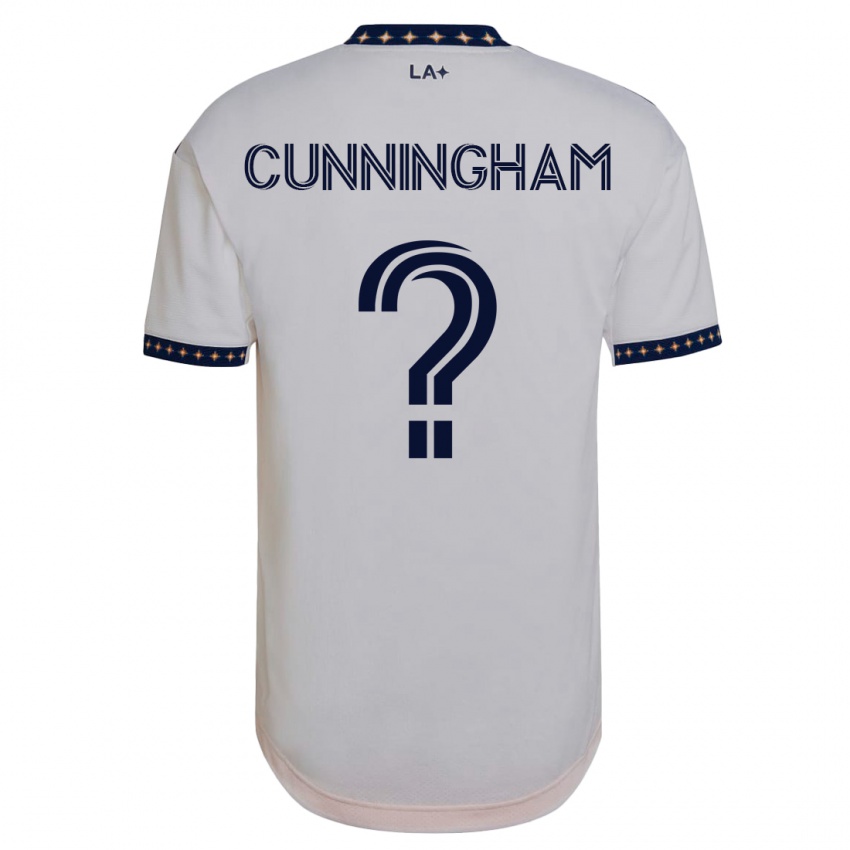 Męski Joaquin Cunningham #0 Biały Domowa Koszulka 2023/24 Koszulki Klubowe