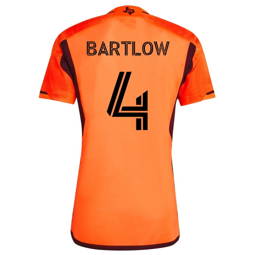 Męski Ethan Bartlow #4 Pomarańczowy Domowa Koszulka 2023/24 Koszulki Klubowe