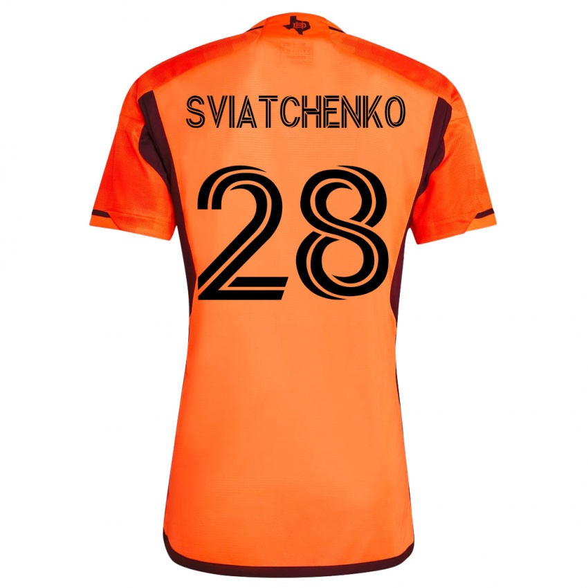Męski Erik Sviatchenko #28 Pomarańczowy Domowa Koszulka 2023/24 Koszulki Klubowe