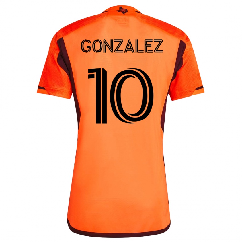 Męski Yair González #10 Pomarańczowy Domowa Koszulka 2023/24 Koszulki Klubowe