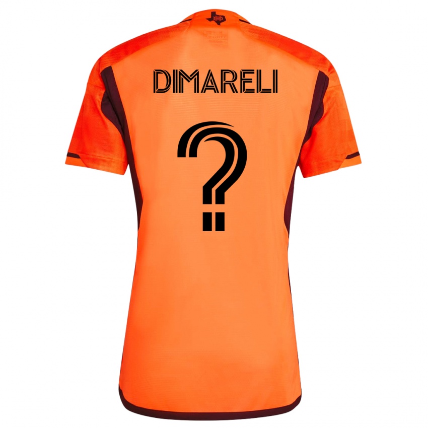 Męski Mattheo Dimareli #0 Pomarańczowy Domowa Koszulka 2023/24 Koszulki Klubowe