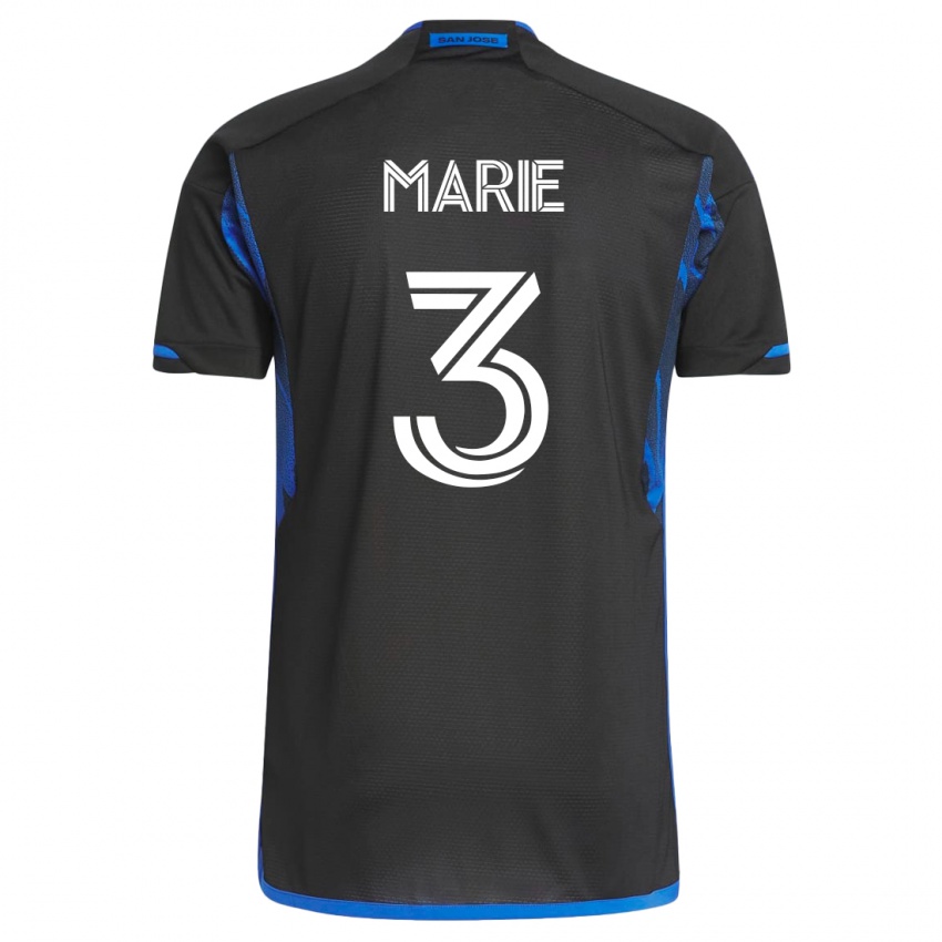 Męski Paul Marie #3 Niebiesko-Czarny Domowa Koszulka 2023/24 Koszulki Klubowe