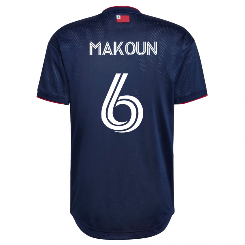Męski Christian Makoun #6 Marynarka Wojenna Domowa Koszulka 2023/24 Koszulki Klubowe