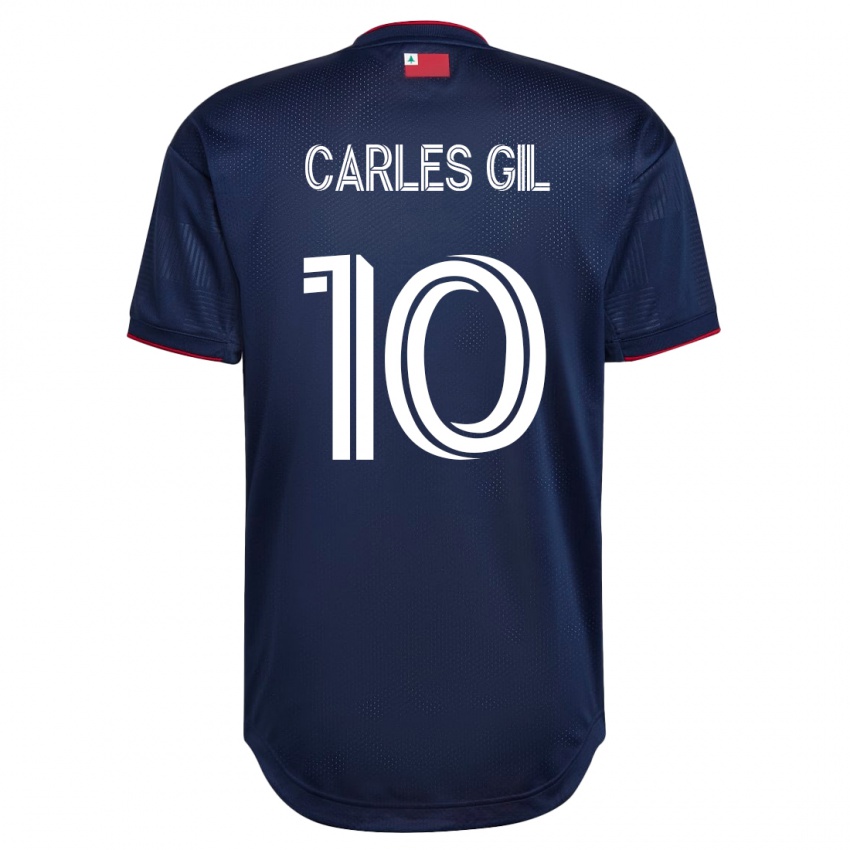 Męski Carles Gil #10 Marynarka Wojenna Domowa Koszulka 2023/24 Koszulki Klubowe