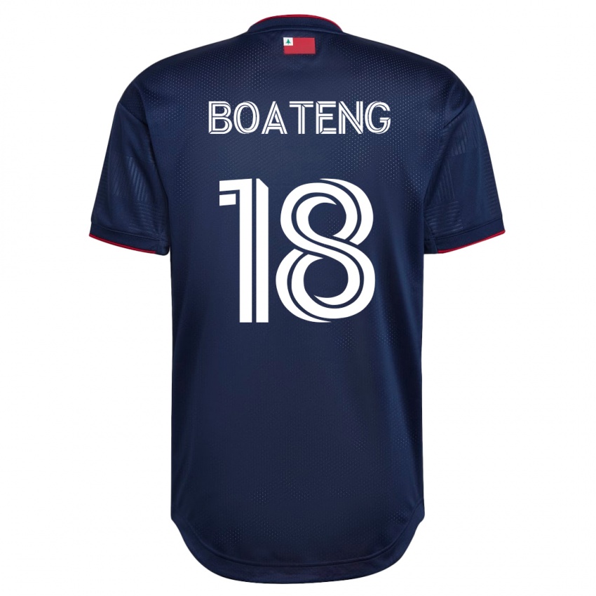Męski Emmanuel Boateng #18 Marynarka Wojenna Domowa Koszulka 2023/24 Koszulki Klubowe