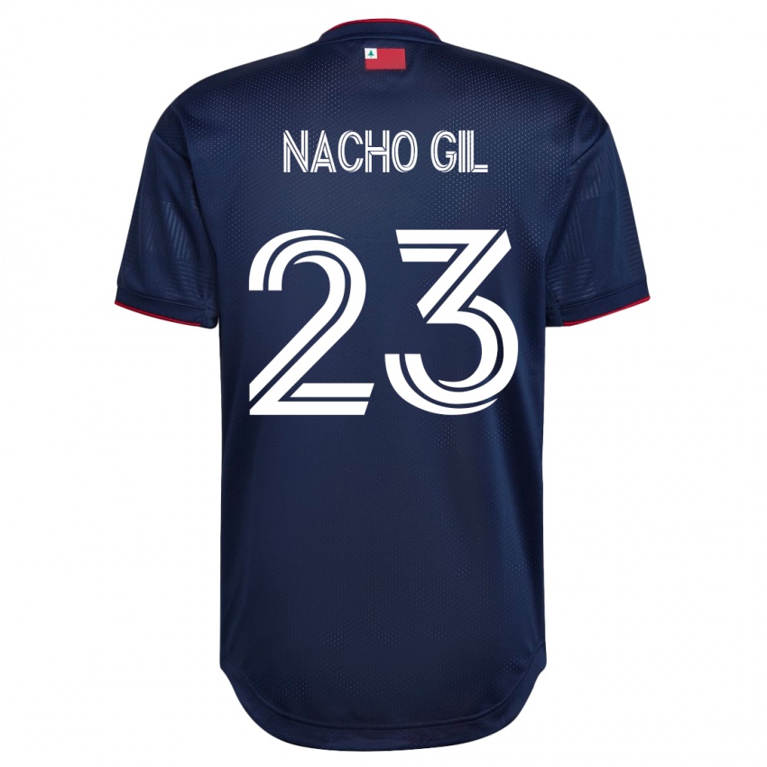 Męski Nacho Gil #23 Marynarka Wojenna Domowa Koszulka 2023/24 Koszulki Klubowe