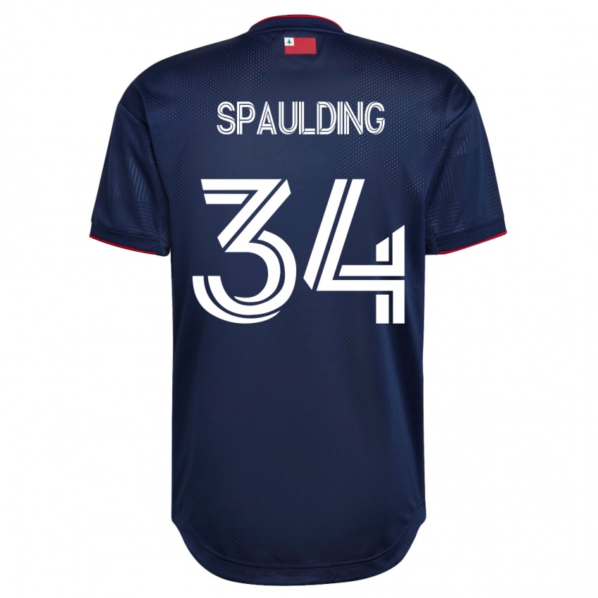 Męski Ryan Spaulding #34 Marynarka Wojenna Domowa Koszulka 2023/24 Koszulki Klubowe