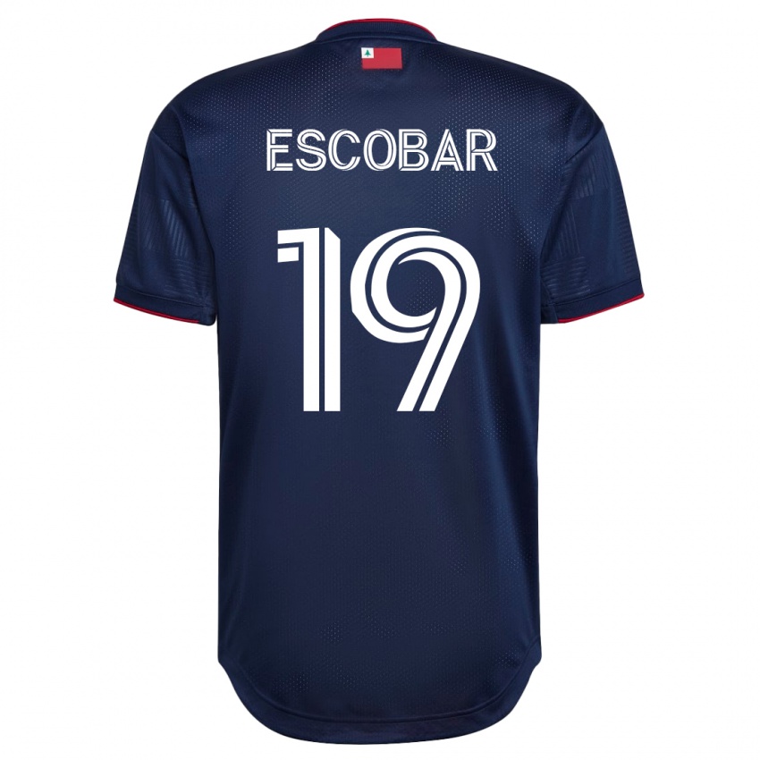 Męski Olger Escobar #19 Marynarka Wojenna Domowa Koszulka 2023/24 Koszulki Klubowe