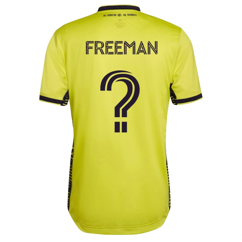 Męski Tyler Freeman #0 Żółty Domowa Koszulka 2023/24 Koszulki Klubowe