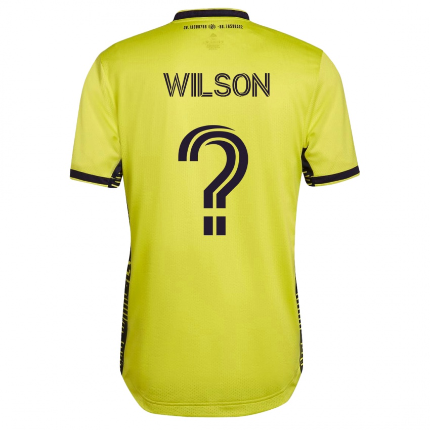 Męski Dominic Wilson #0 Żółty Domowa Koszulka 2023/24 Koszulki Klubowe