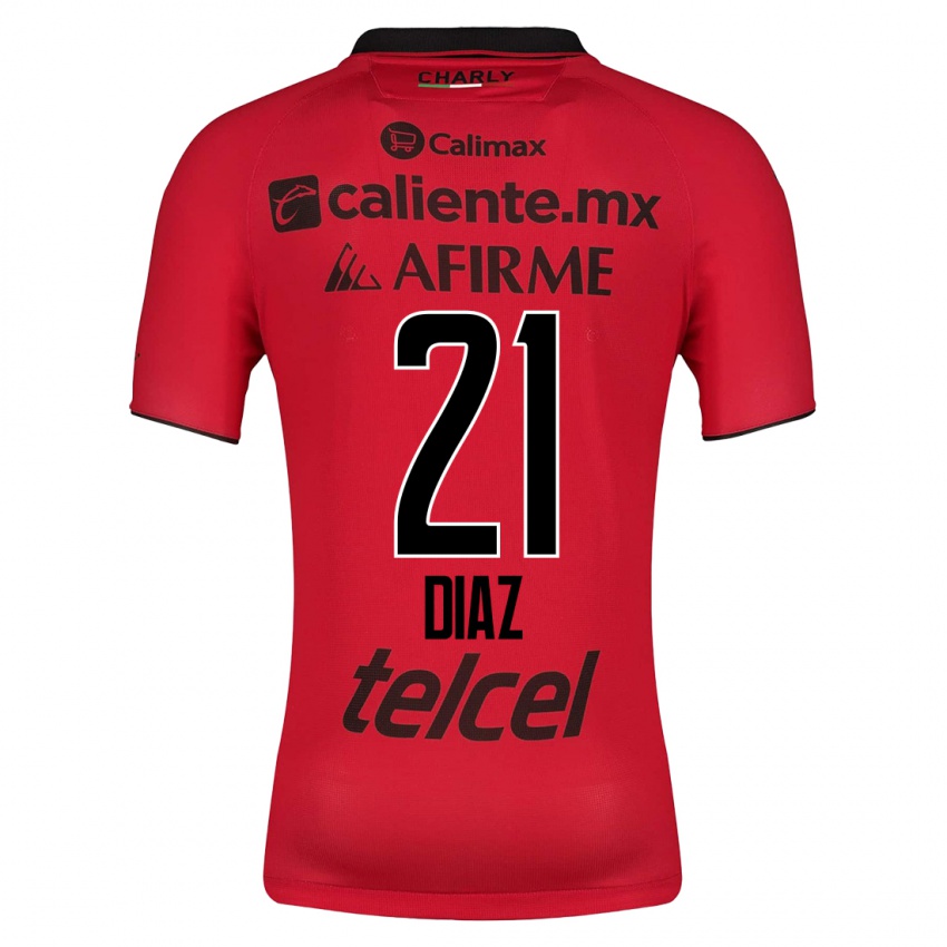 Męski Ricardo Díaz #21 Czerwony Domowa Koszulka 2023/24 Koszulki Klubowe