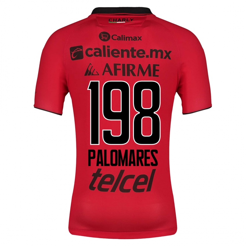 Męski Ramón Palomares #198 Czerwony Domowa Koszulka 2023/24 Koszulki Klubowe