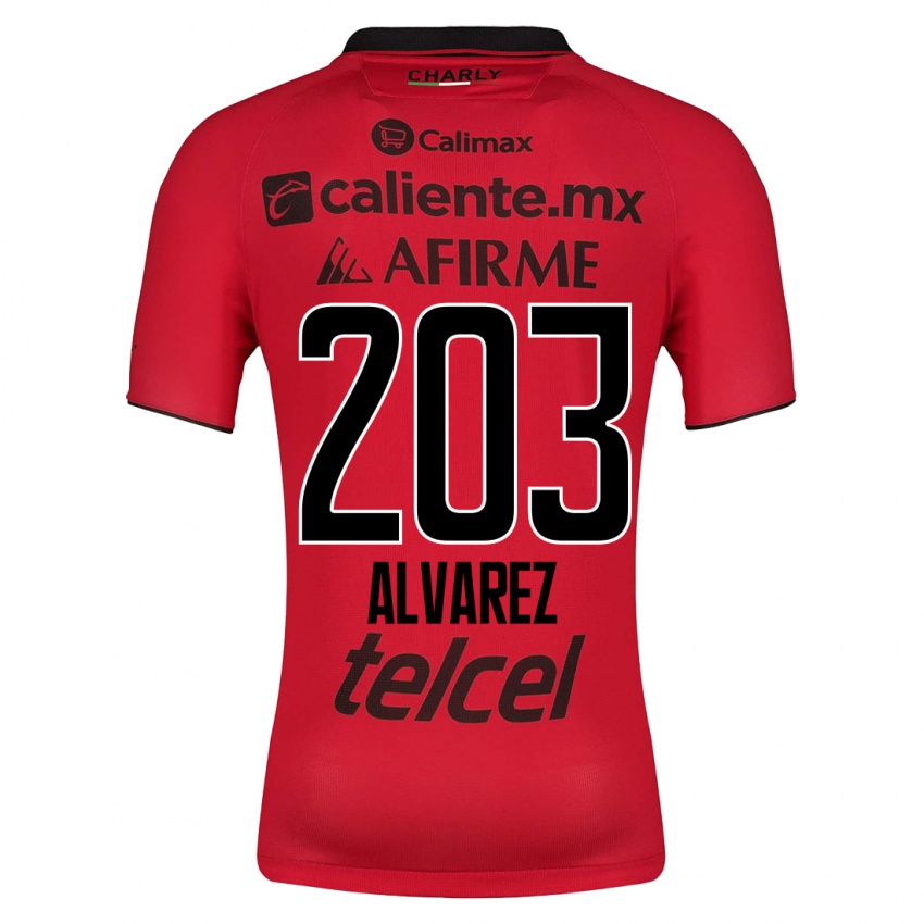 Męski Jaime Álvarez #203 Czerwony Domowa Koszulka 2023/24 Koszulki Klubowe