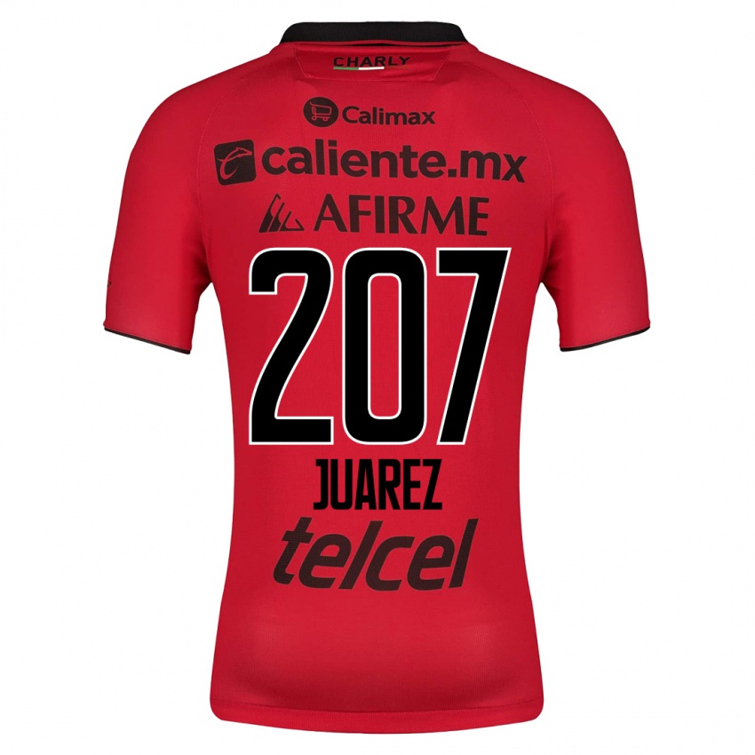 Męski José Juárez #207 Czerwony Domowa Koszulka 2023/24 Koszulki Klubowe