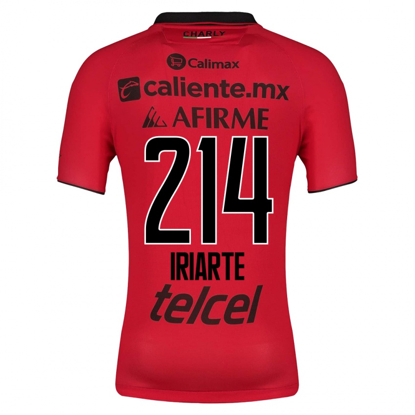 Męski Oliver Iriarte #214 Czerwony Domowa Koszulka 2023/24 Koszulki Klubowe