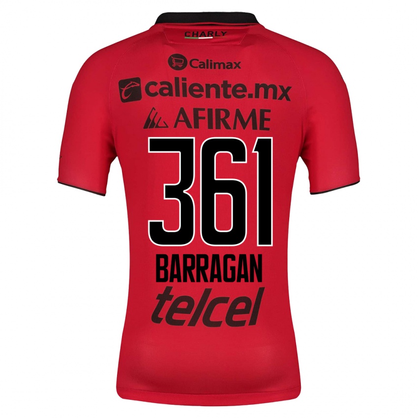 Męski Jesús Barragán #361 Czerwony Domowa Koszulka 2023/24 Koszulki Klubowe