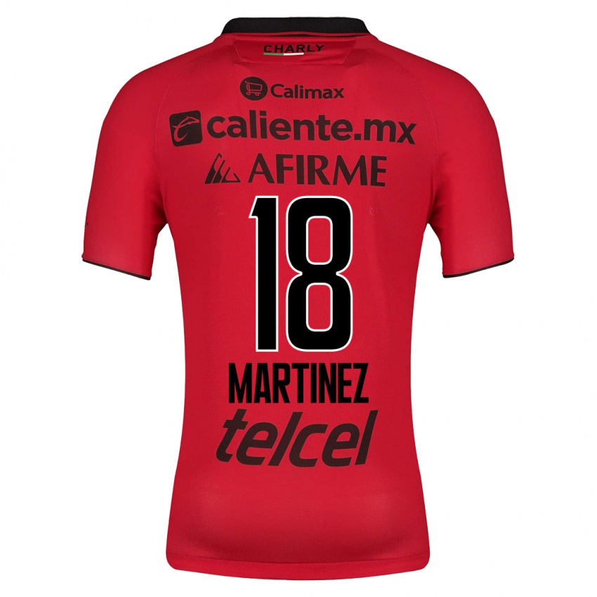 Męski Natividad Martínez #18 Czerwony Domowa Koszulka 2023/24 Koszulki Klubowe