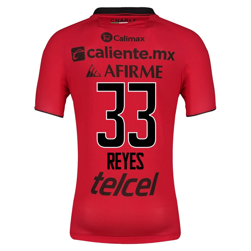 Męski Jazmín Reyes #33 Czerwony Domowa Koszulka 2023/24 Koszulki Klubowe