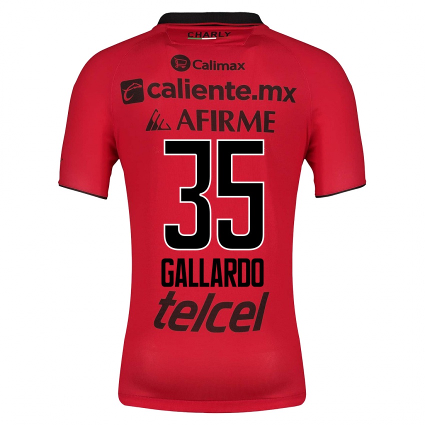 Męski Gloriaisabel Gallardo #35 Czerwony Domowa Koszulka 2023/24 Koszulki Klubowe