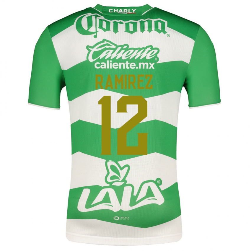 Męski Santiago Ramírez #12 Zielony Domowa Koszulka 2023/24 Koszulki Klubowe
