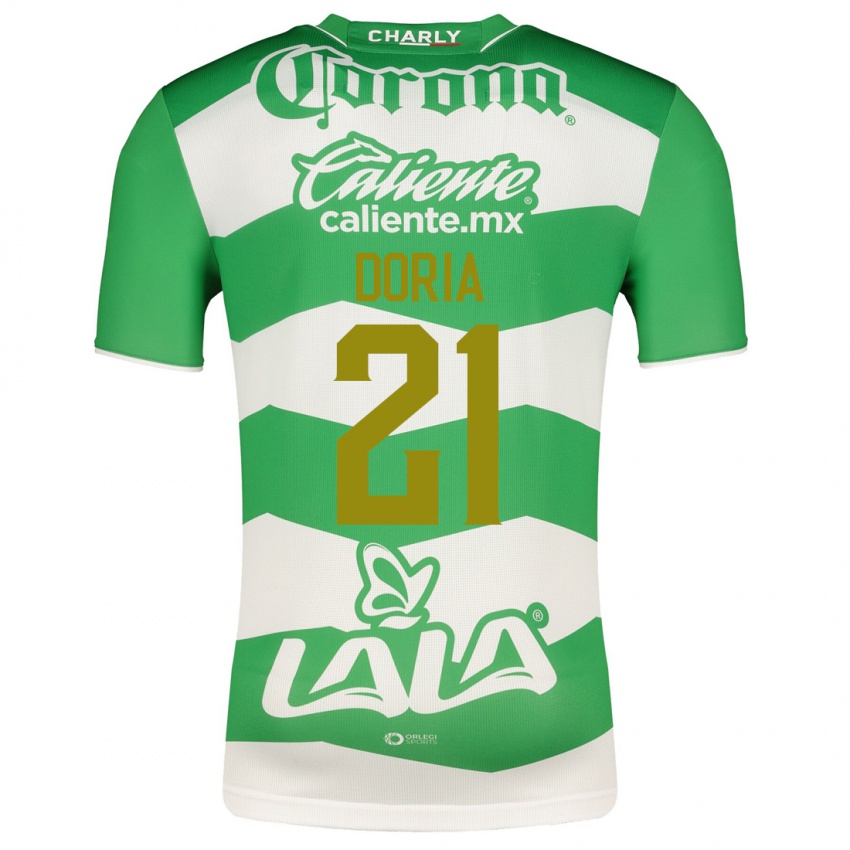 Męski Matheus Dória #21 Zielony Domowa Koszulka 2023/24 Koszulki Klubowe
