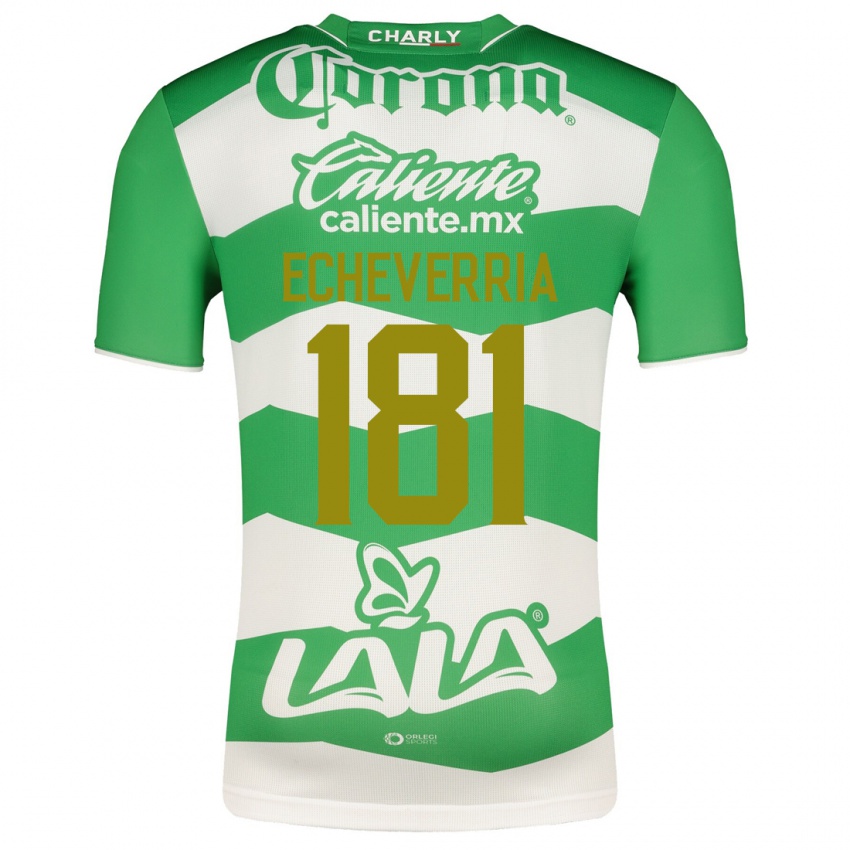 Męski Emmanuel Echeverría #181 Zielony Domowa Koszulka 2023/24 Koszulki Klubowe