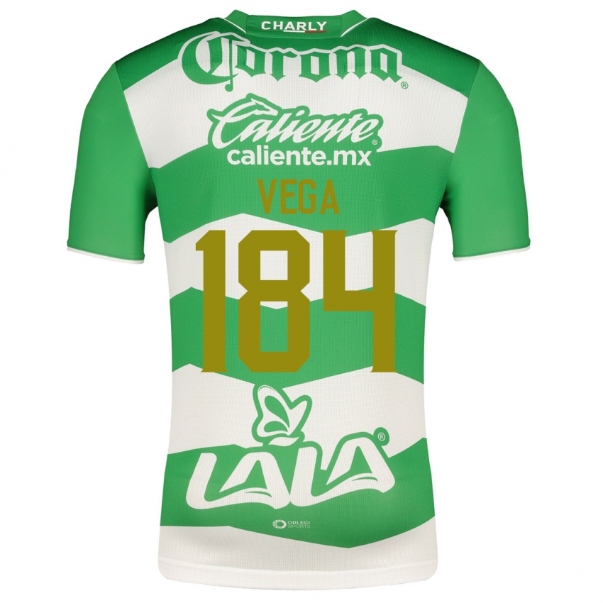Męski Luis Vega #184 Zielony Domowa Koszulka 2023/24 Koszulki Klubowe