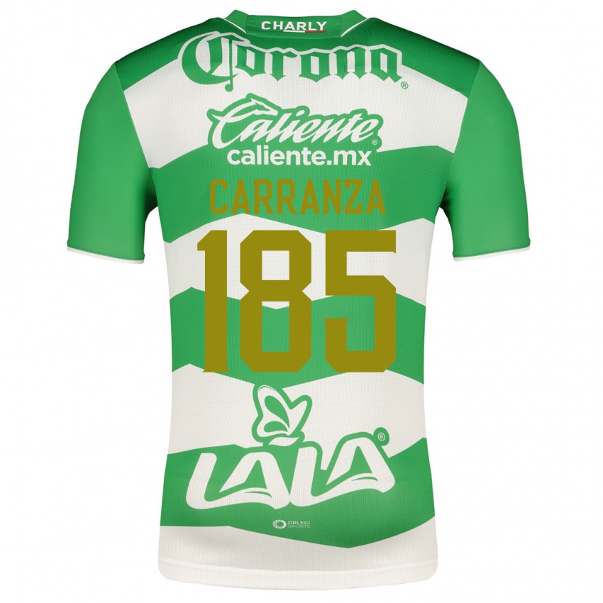 Męski Héctor Carranza #185 Zielony Domowa Koszulka 2023/24 Koszulki Klubowe