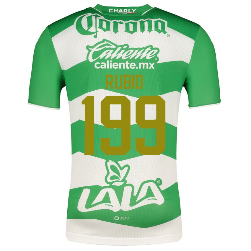 Męski Ronaldo Rubio #199 Zielony Domowa Koszulka 2023/24 Koszulki Klubowe