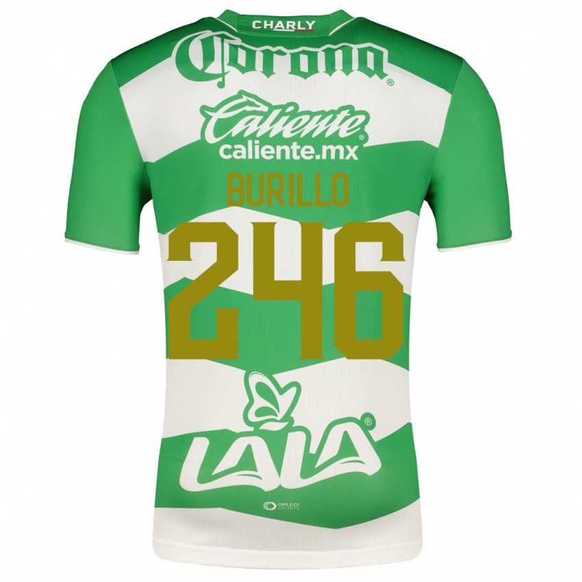 Męski Juan Burillo #246 Zielony Domowa Koszulka 2023/24 Koszulki Klubowe