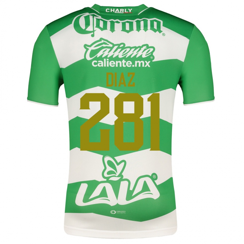 Męski Didier Díaz #281 Zielony Domowa Koszulka 2023/24 Koszulki Klubowe