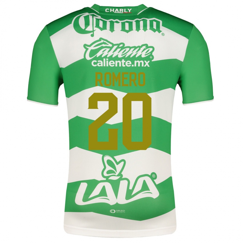Męski Lia Romero #20 Zielony Domowa Koszulka 2023/24 Koszulki Klubowe