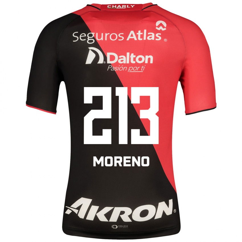 Męski Eduardo Moreno #213 Czarny Domowa Koszulka 2023/24 Koszulki Klubowe