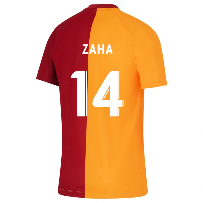 Męski Wilfried Zaha #14 Pomarańczowy Domowa Koszulka 2023/24 Koszulki Klubowe