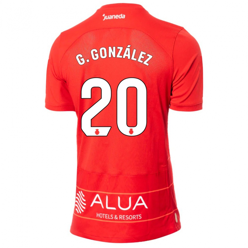 Męski Giovanni González #20 Czerwony Domowa Koszulka 2023/24 Koszulki Klubowe