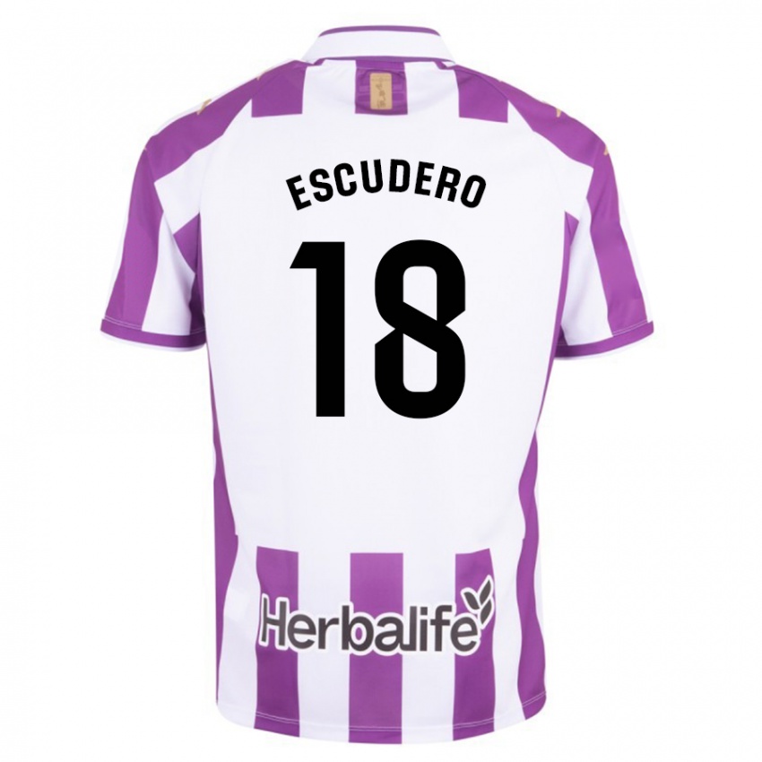 Męski Sergio Escudero #18 Purpurowy Domowa Koszulka 2023/24 Koszulki Klubowe