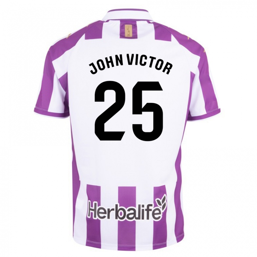 Męski John Victor #25 Purpurowy Domowa Koszulka 2023/24 Koszulki Klubowe