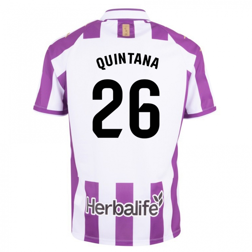 Męski Alberto Quintana #26 Purpurowy Domowa Koszulka 2023/24 Koszulki Klubowe
