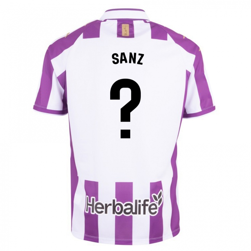 Męski David Sanz #0 Purpurowy Domowa Koszulka 2023/24 Koszulki Klubowe