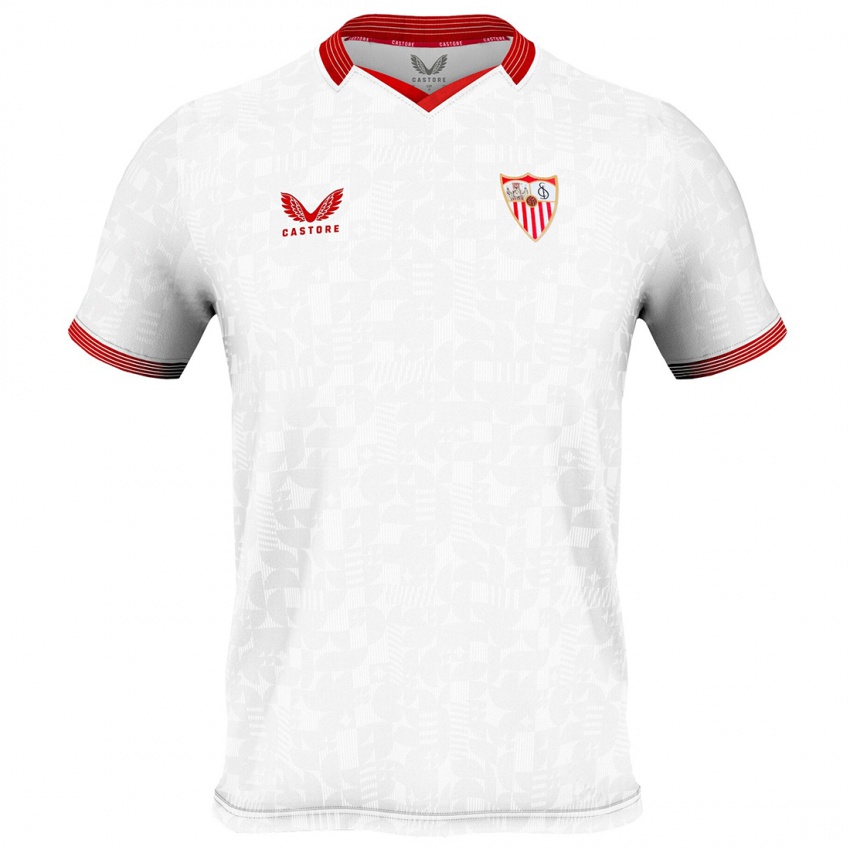 Męski Pablo Rivera #6 Biały Domowa Koszulka 2023/24 Koszulki Klubowe