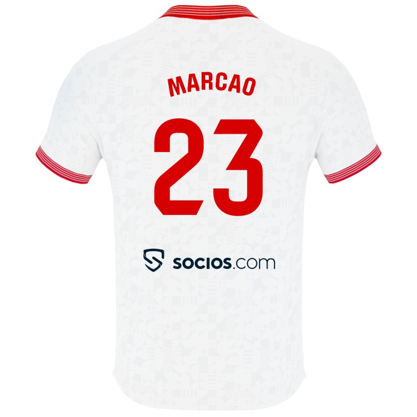 Męski Marcão #23 Biały Domowa Koszulka 2023/24 Koszulki Klubowe
